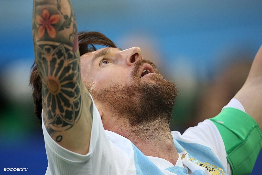Lionel Messi , photo by Кирилл Венедиктов, Messi after scoring against Nigeria, CC BY-SA 3.0