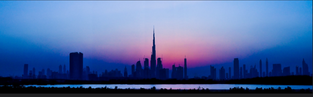 UAE , Photo by Challiyan, Dubai skuline in twilight, CC BY-SA 4.0