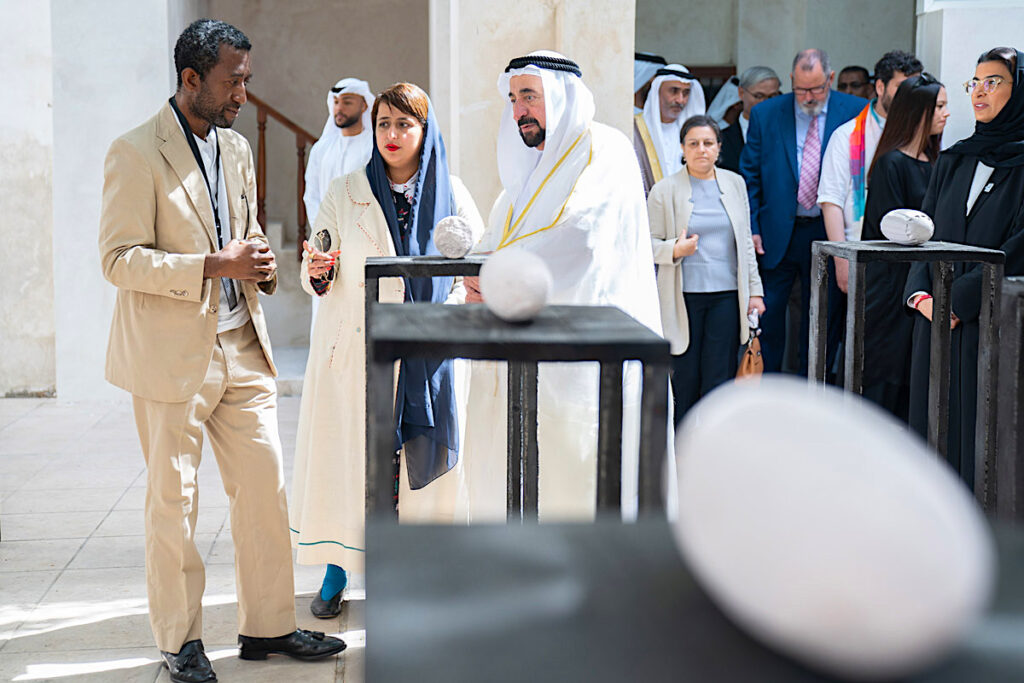 Hatem Mohamed, Sharjah Ruler opens Sharjah Biennial 14, CC BY-SA 4.0