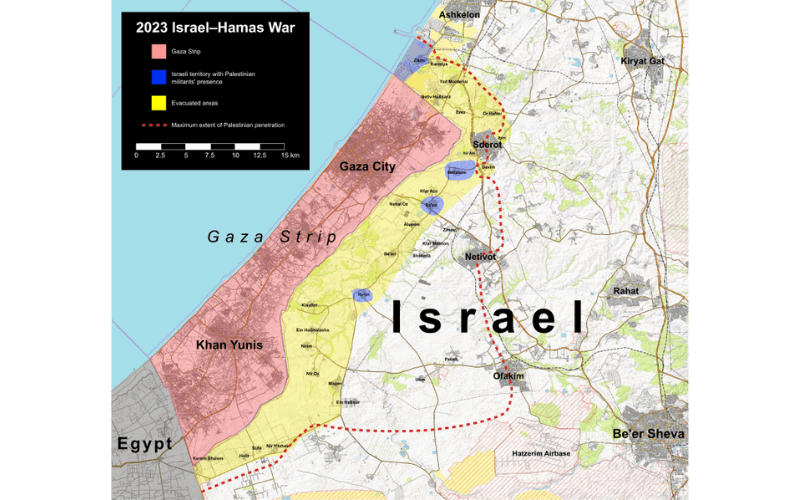 Ecrusized, influenced by user Rr016., October 2023 Gaza−Israel conflict, CC BY-SA 4.0